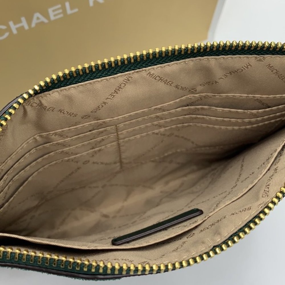 Michael Kors JST XL Zip Clutch Wristlet - Racing Green Multi - Picture 6 of 15
